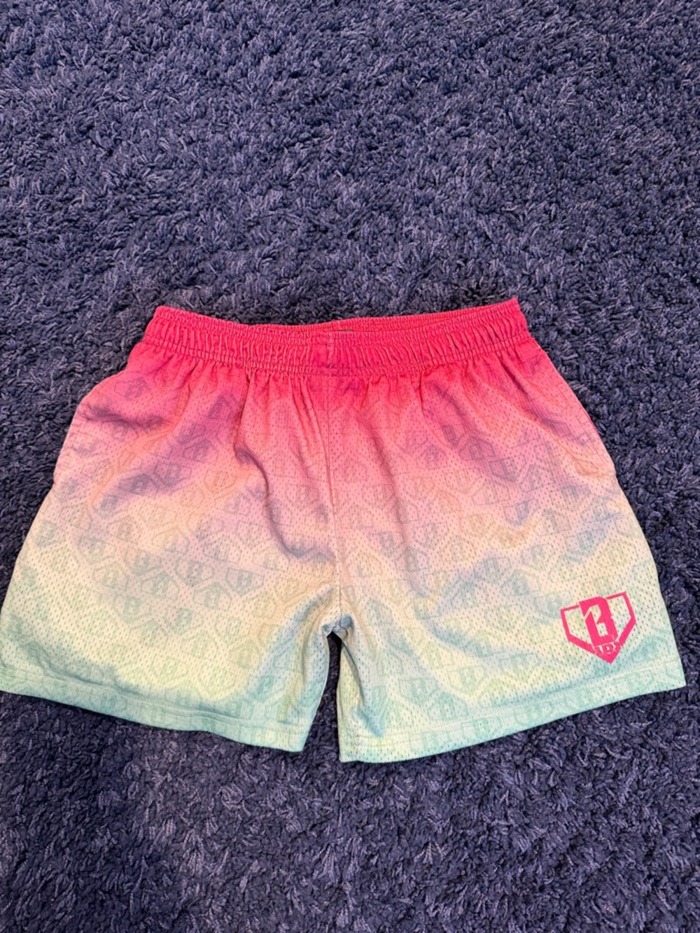 Baseball Lifestyle Gradient Ombre Athletic Shorts Boys - Picture 2 of 4